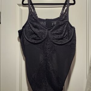 Sophisticated Black Lace Shapewear Bodysuit